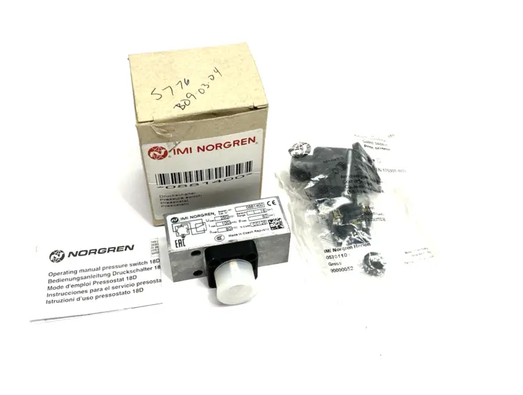 Used IMI NORGREN XSZ FAILURE INDICATION PRESSURE SWITCH 1... 16BAR Pressure Switches | Maverick Industrial Sales #1100632
