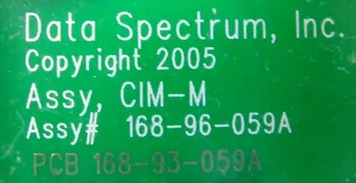 USED DATA SPECTRUM 168-91-059 CIRCUIT BOARD REV.A 168-96-059A 168-93-059A
