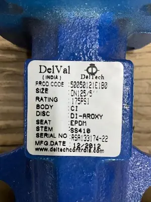 Deltech DN125/5” Valve