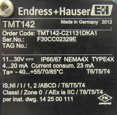 NEW ENDRESS + HAUSER TH11-B4CAIM1AK1 TEMPERATURE SENSOR TH11B4CAIM1AK1