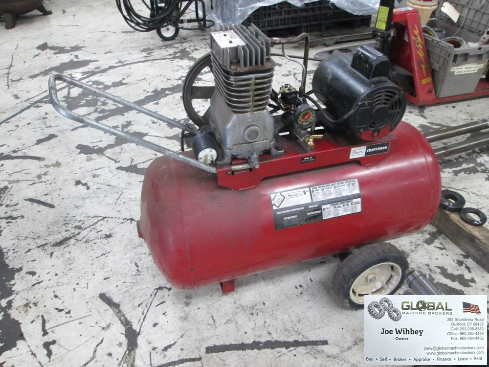 Sears Model 919.177551 125 Max Psi 30 Gallon 5Hp 220V 1Ph Horiz Air Compressor