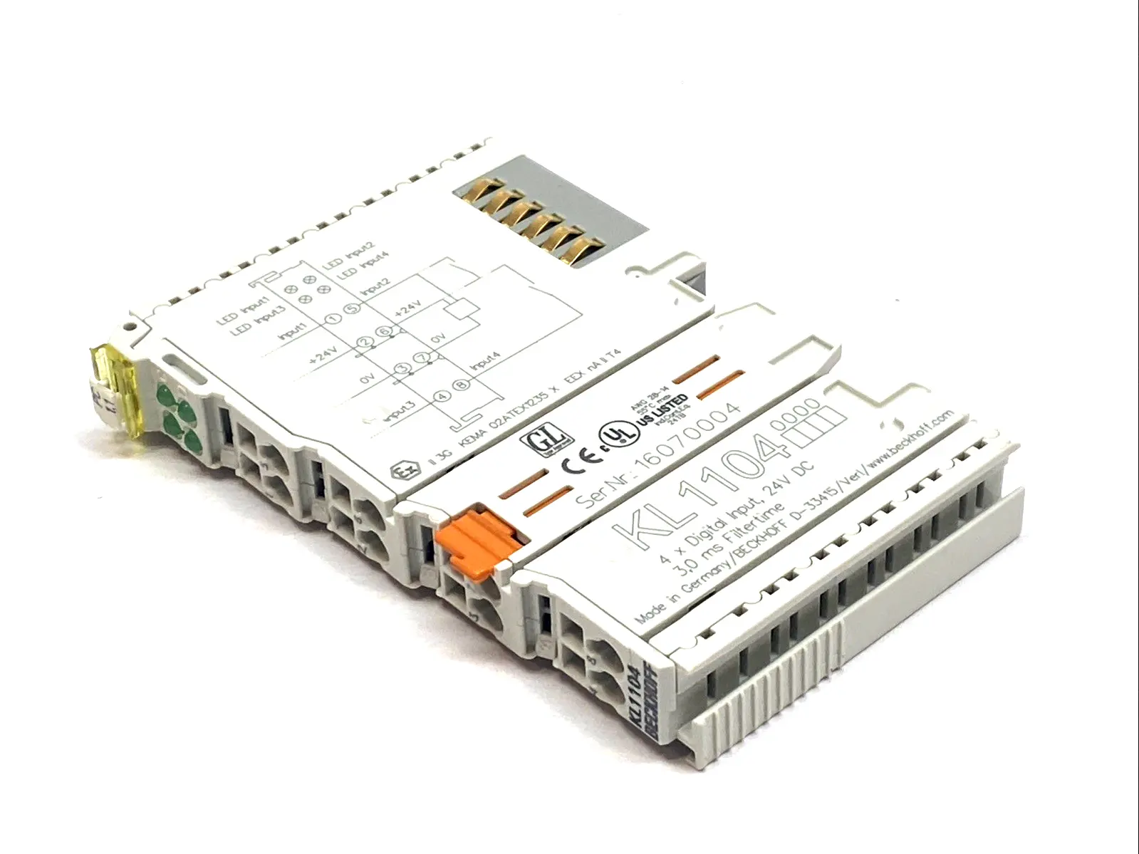 USED BECKHOFF BUS TERMINAL 4‑CHANNEL 24V DC DIGITAL INPUT MODULE 3MS FILTER