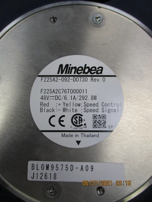 NEW Minebea Motor Corp F225A2-092-D0730 Rev 0