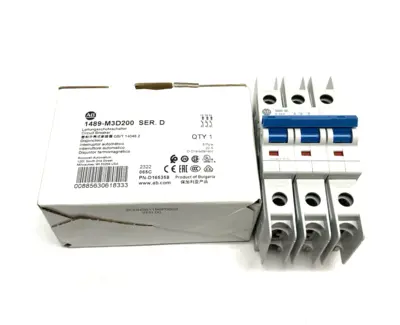 USED ALLEN-BRADLEY SER. D CIRCUIT BREAKER 3-POLE 20A