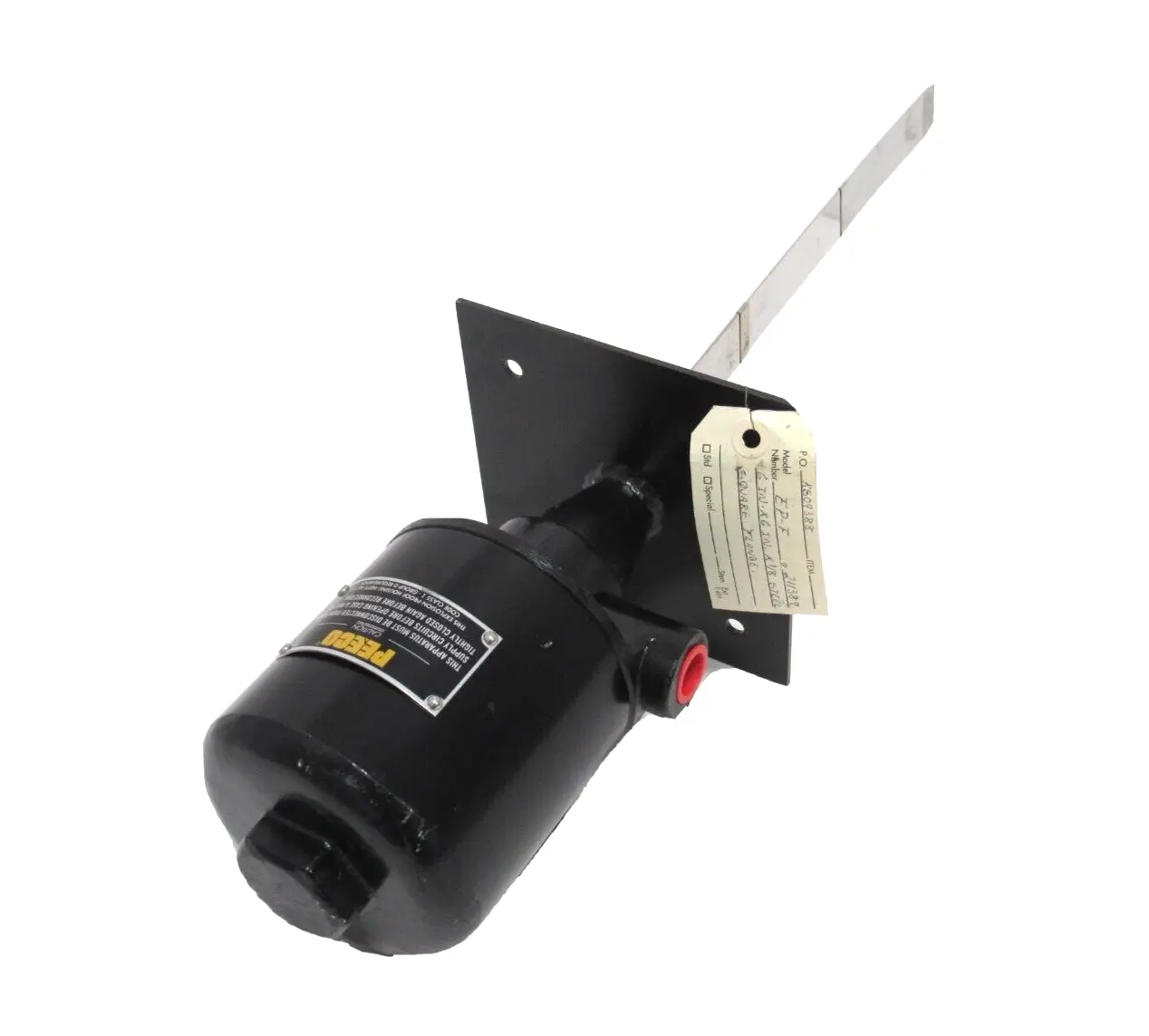 NEW PEECO EP-F FLOW SWITCH 600PSI 300F 6"x6"x1/8" SQUARE FLANGE EPF