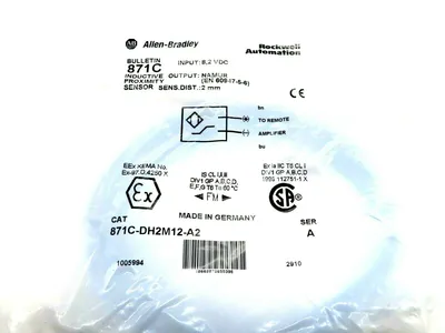 NEW ALLEN BRADLEY 871C-DH2M12-A2 PROXIMITY SENSOR 871CDH2M12A2