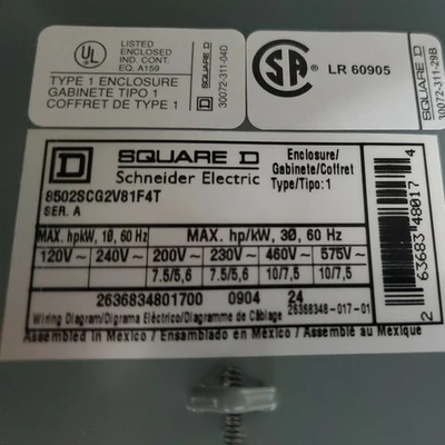 NEW SQUARE D 8502SCO2S