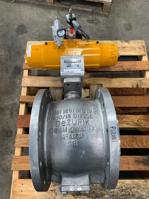 12" -150# Dezurik V-Ball Control Valve , Stainless , Unused!