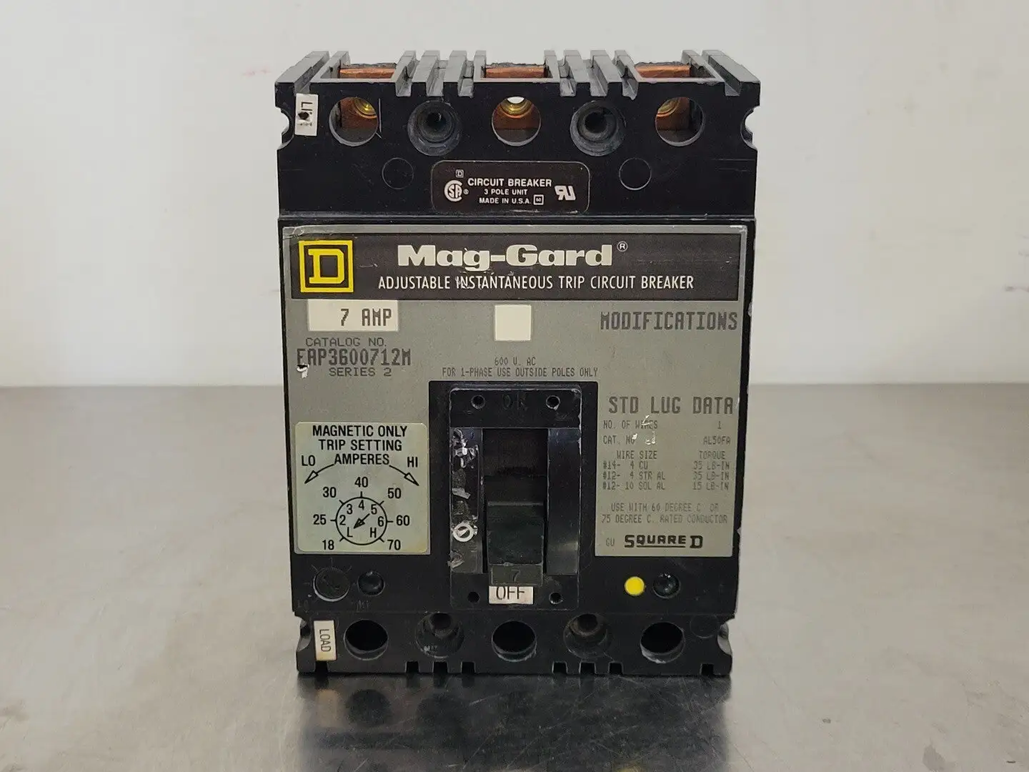 USED SQUARE D FAP3600712M