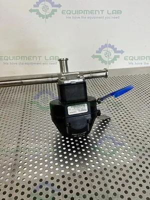 USED 2 ITT PURE-FLO A208 DIAPHRAGM VALVES 90PSI W/ 3/4" AND 1" SANITARY FITTINGS