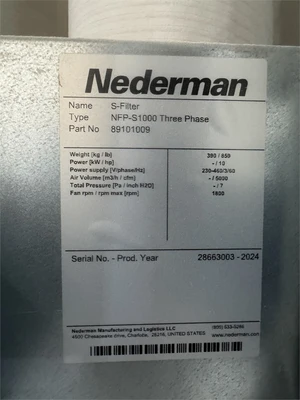 Used 2024 NEDERMAN "NFP-S1000" Dust Collectors Texas US | MachineryMax #1488353