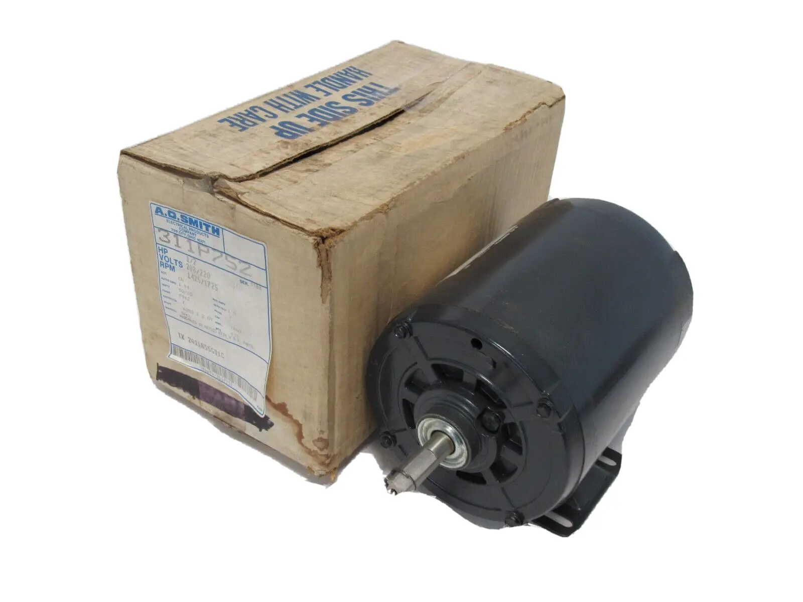 NEW A.O. SMITH 311P752 MOTOR .5HP 5/8"x2" 208/220V