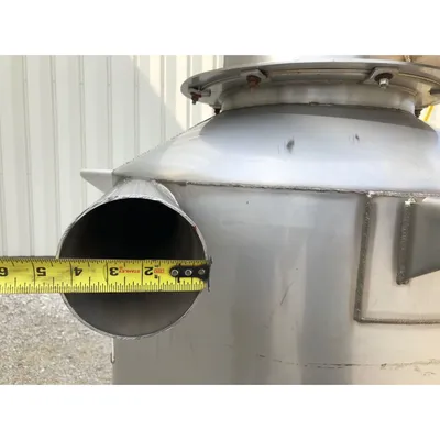 Used 13 Cu. Ft. MAC Brabender Stainless Cyclone Separator with 24" live bottom
