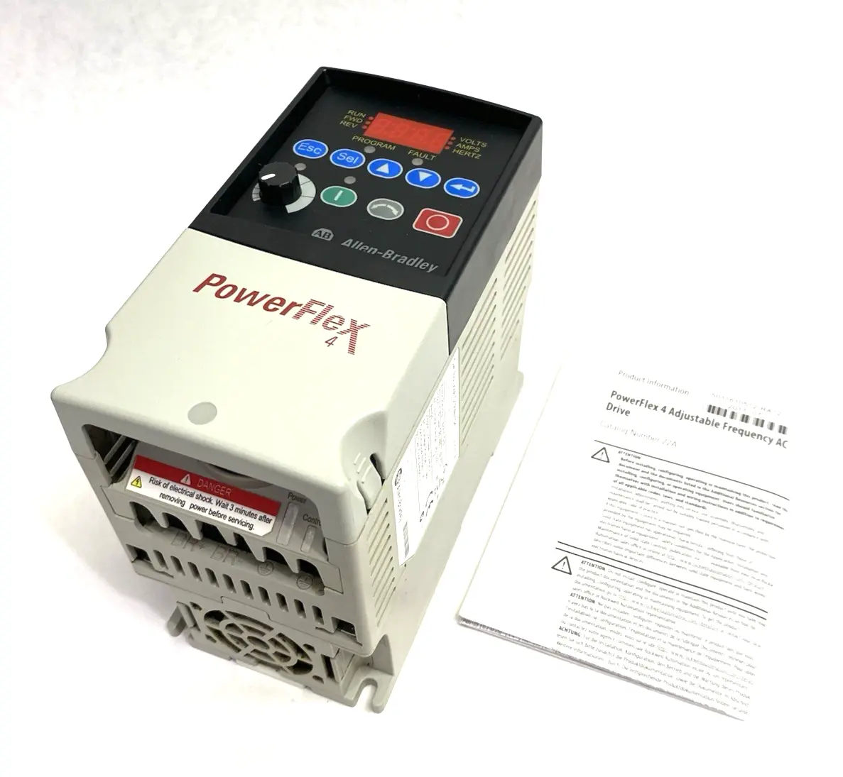 USED ALLEN-BRADLEY SERIES A POWERFLEX 4- 0.4 KW (0.5 HP) AC DRIVE