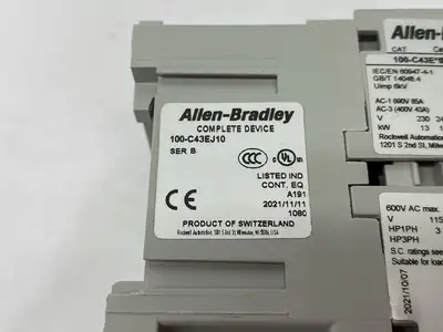 USED ALLEN BRADLEY SER. B IEC CONTACTOR, 24VDC ELECTRONIC COIL