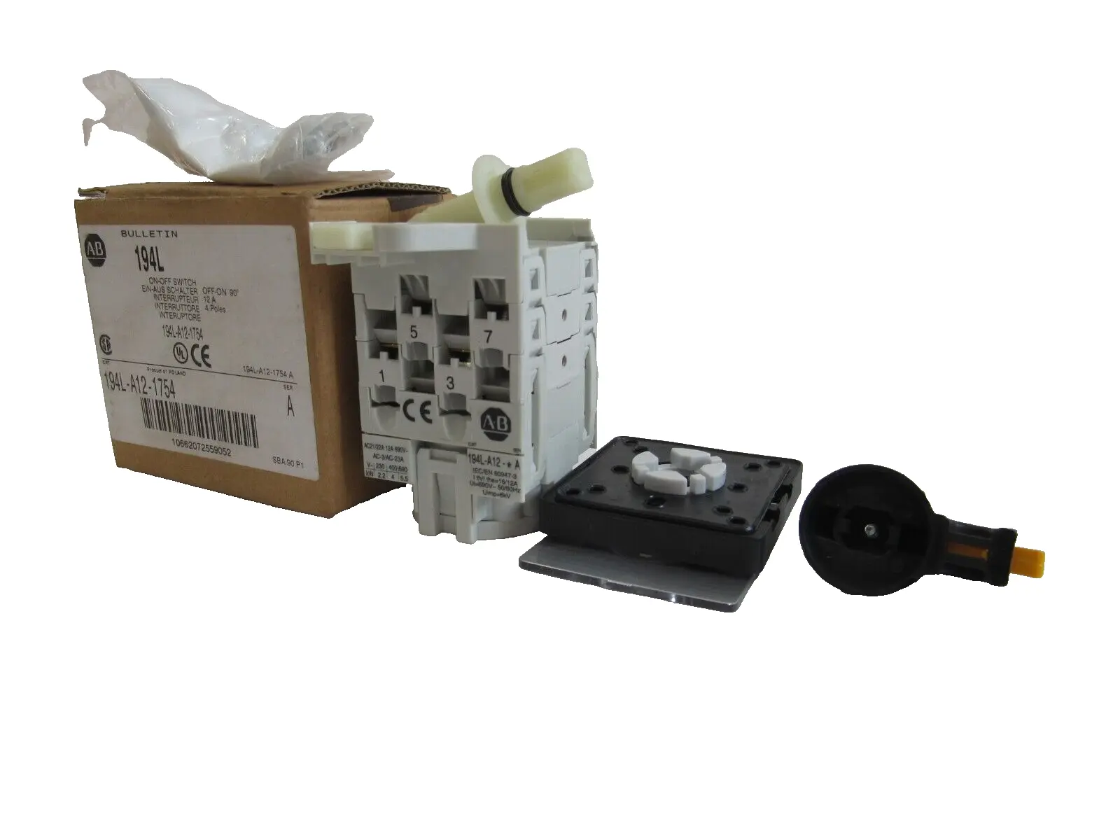 ALLEN BRADLEY 194L-A12-1754 SWITCH SERIES A 194LA121754 NEW, SURPLUS