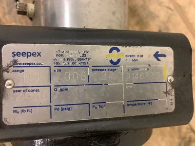 Seepex MD006-24 Progressing Cavity Pump
