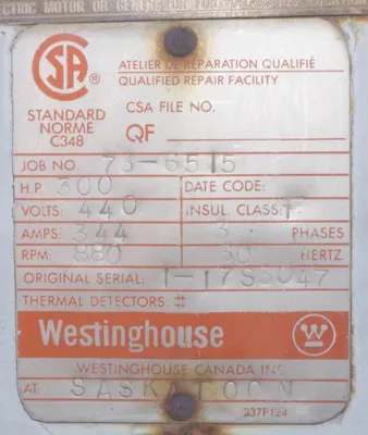 USED WESTINGHOUSE -
