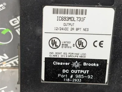 Cleaver Brooks CB Hawk DC Output Module 985-92 PLC IC693MDL731F 118-2933