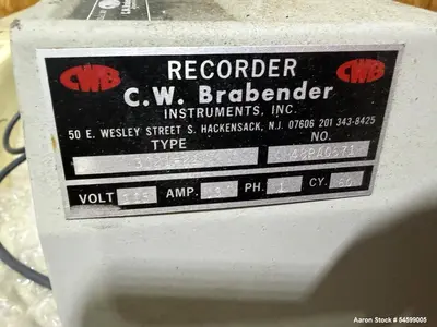 Used BRABENDER DR-2072 Miscellaneous Laboratory Equipment Illinois US | Aaron Equipment #1348276