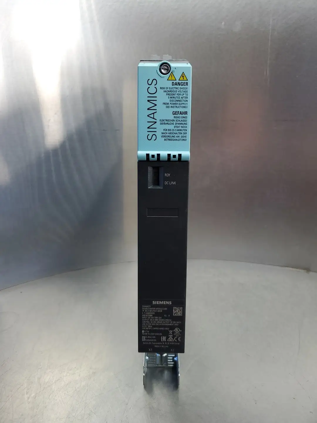 Used Siemens 6SL3120-2TE21-0AD0 SINAMICS DOUBLE MOTOR MODULE 2x9A Servo Drives | Palmetto Automation #1156063