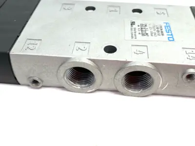 USED FESTO PISTON GATE SOLENOID VALVE, 5/3 EXHAUSTED, 170279
