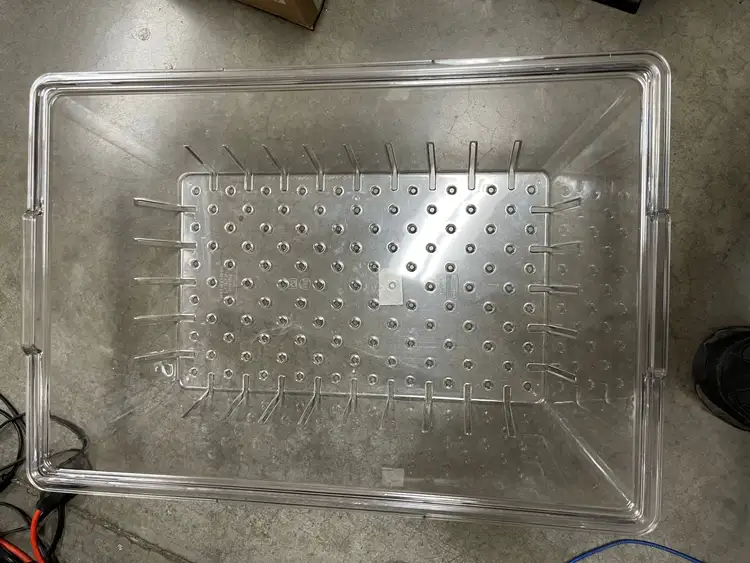 New | in-Stock Rubbermaid New Rubbermaid 3322 Colander for Food Boxes - Clear 26" x 18" x 8" Food, Restaurant, & Bakery Parts & Accessories Illinois US | Falcon Restaurant Supply #1376220