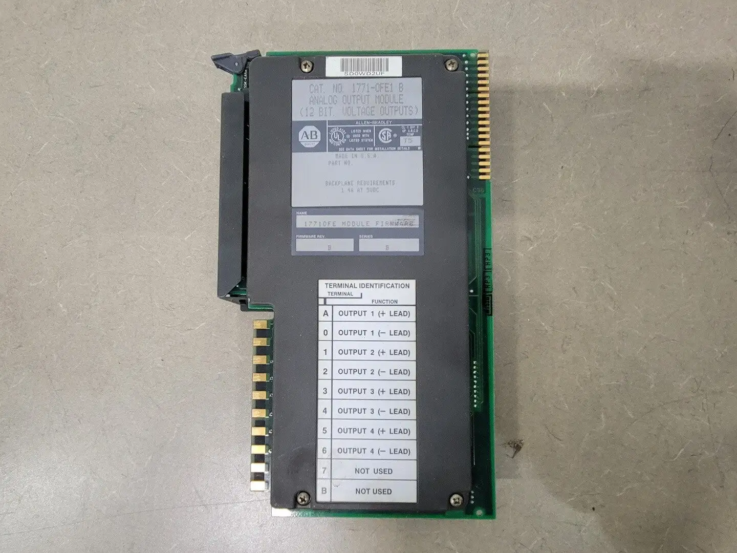 USED ALLEN BRADLEY 1771-OFE1-B