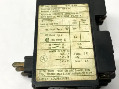 Used SPRECHER + SCHUH THERMAL OVERLOAD RELAY 0.38-0.62A Relays & Switches | Maverick Industrial Sales #1104025