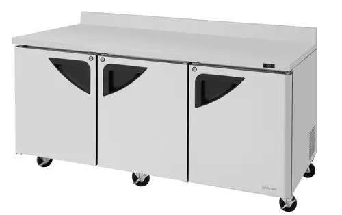 Turbo Air TWR-72SD-N 72 5/8" Worktop Refrigerator w/ (3) Sections & (3) Doors, 115v