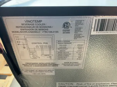 Used VINOTEMP VTBC108L01SS Bottle Coolers Michigan US | Miedema Asset Management Group #1437288