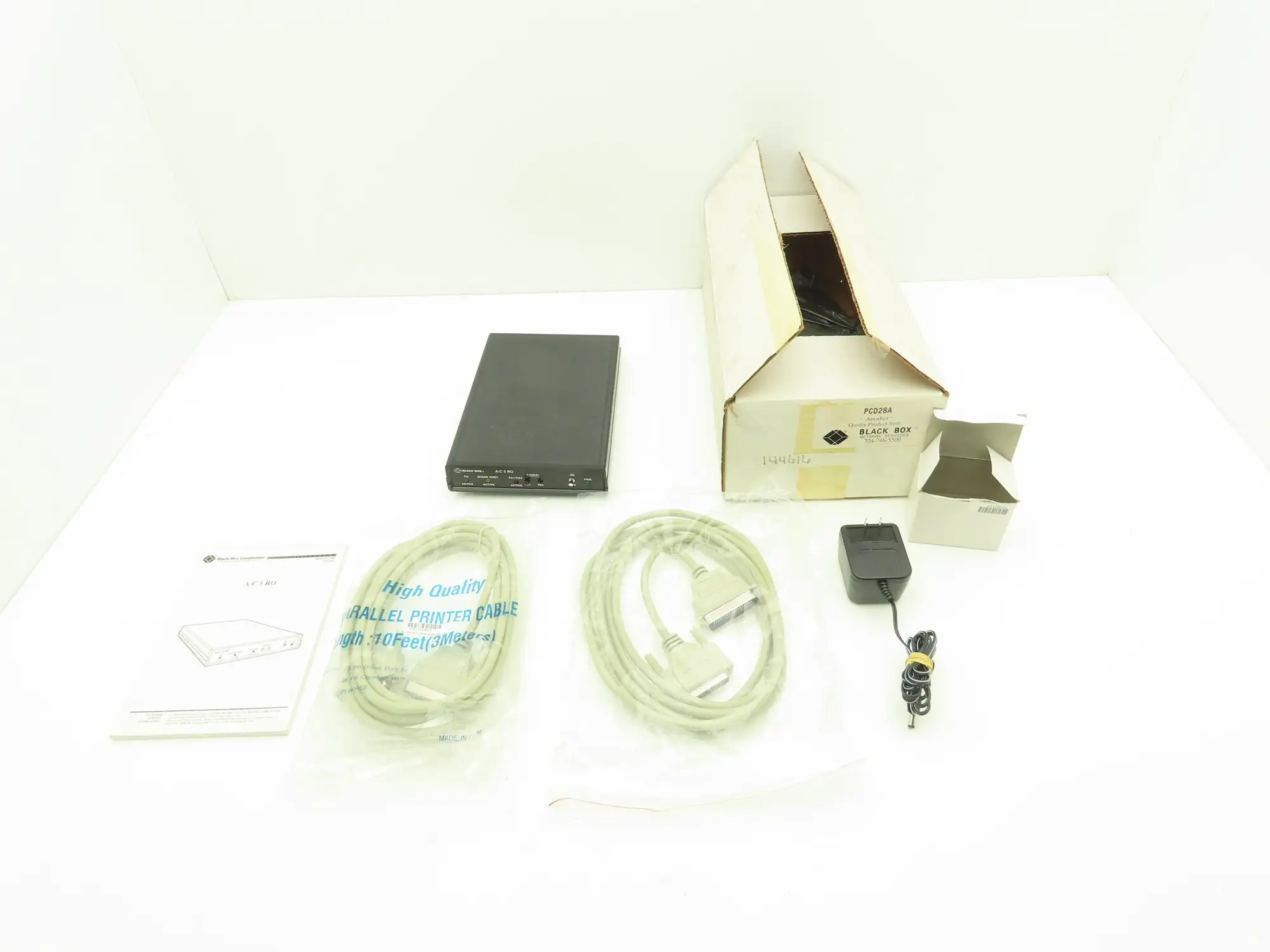 Black Box PCD28A A/C 5 RO External Printer Protocol Converter Box w/Manual
