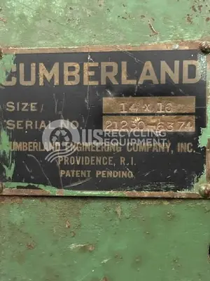 USED CUMBERLAND 14 X 16 20HP GRANULATOR