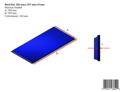 USED PRO-FILL INC BACK PAD A=205MM X B=420MM