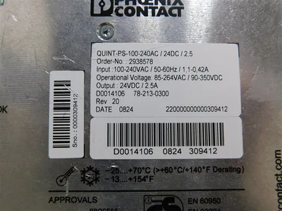 USED PHOENIX CONTACT QUINT-PS-100-240AC/24DC/2.5