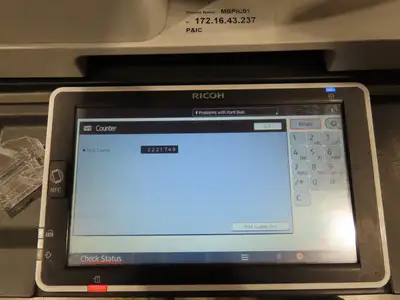 Ricoh Aficio MP 9002 Laser Mono BW Printer Copier Scan Duplex 90PPM Touch Screen