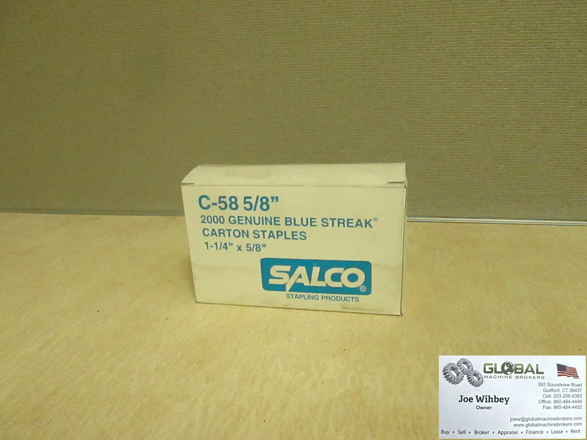 C-58 5/8" carton staples, 1-1/4 inch crown. LF, 2000/CTN. Salco Brand.