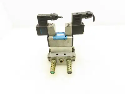 Festo JMVH-5/2-D-1-C Pneumatic Solenoid Valve Manifold Assembly 24VDC 3/8" NPT