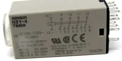 NEW OMRON H3Y-4 5S SOLID STATE TIMER 110/120VAC H3Y4