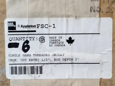 New | in-Stock APPLETON FSC-1 Misc Electrical & Power Parts British Columbia CA | Lenmark #246836