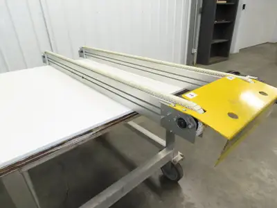 NKE CSB89A-PS-350-1600-100-90W-3 Plastic Chain Conveyor 2-Row 220V 3PH 15"x70"