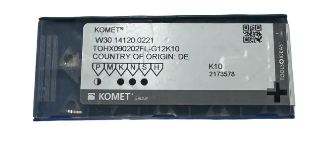 Komet Carbide Insert W30141200221 K10 Turning Inserts 10 Pack
