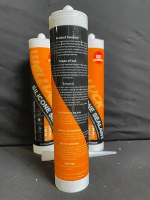 X003RUT74L Silicone Sealant 4-Pack - 100% Silicone - 10.2 fl oz each - Indoor/Outdoor