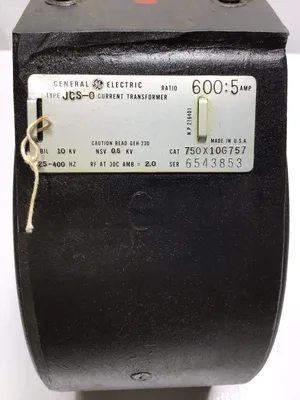 General Electric JCS Current Transformer 600:5 Ratio