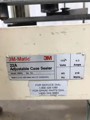 3M 3M-Matic 28600 22A Adjustable Case Sealer 39″ X 17″ X 16″ 1PH