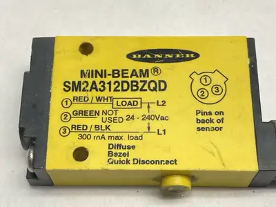 Used Banner Engineering Mini-Beam Series Industry Standard Diffuse Sensor 27429 Photoelectric Sensors Michigan US | Maverick Industrial Sales #1392337