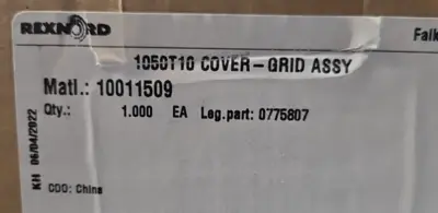 Rexnord 1050T10 Cover Grid Assembly Module Loc4D44