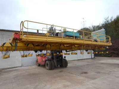 USED FIMEC CRANE WITH MAGNETIC PLATE HOIST 15 TON X 12 500 MM