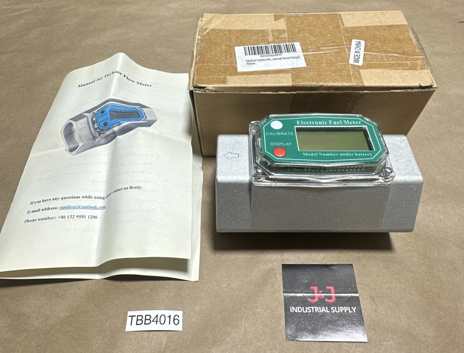NEW EPIDIOXI TURBINE METER K18-2-V123, XOO2OGQ9YF, 2" FNPT FLOW FUEL METER