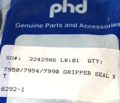 2 NEW PHD 8292-1 GRIPPER SEAL 7950/7954/7990 82921